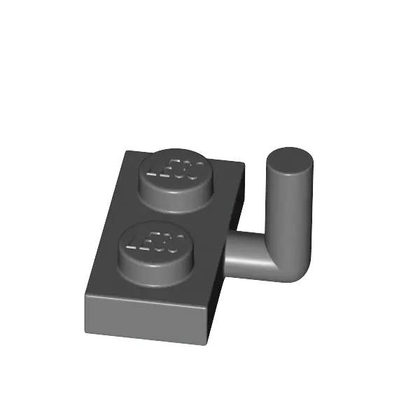 PLATE 1X2 W. VERTICAL SCHAFT
