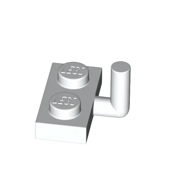 PLATE 1X2 W. VERTICAL SCHAFT
