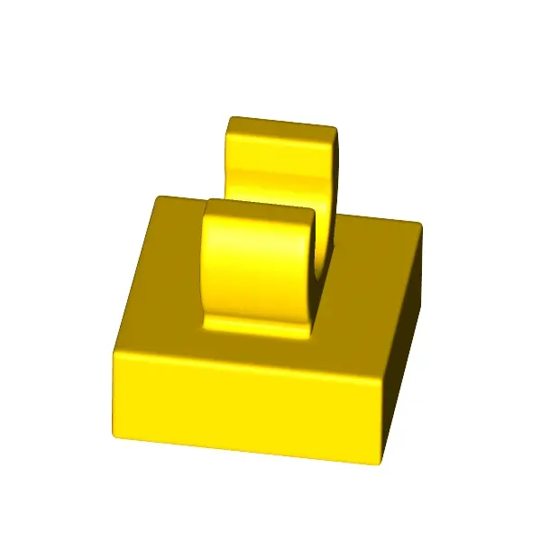 PLATE 1X1 W. UP RIGHT HOLDER