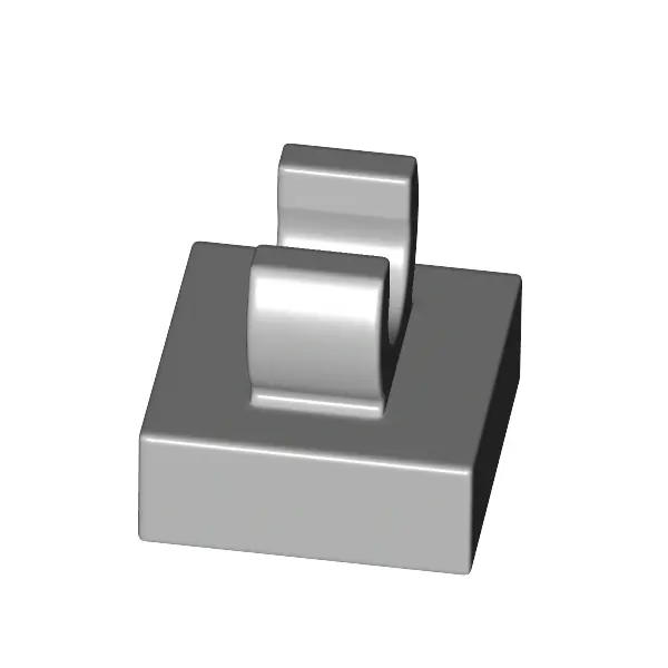 PLATE 1X1 W. UP RIGHT HOLDER