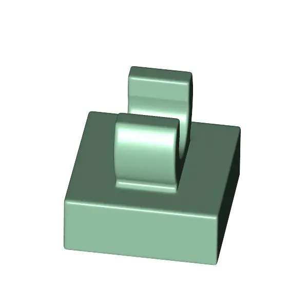 PLATE 1X1 W. UP RIGHT HOLDER