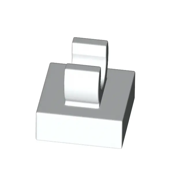 PLATE 1X1 W. UP RIGHT HOLDER