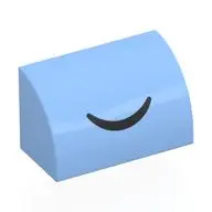 BRICK 1X2, OUTSIDE HALF BOW, NO. 45