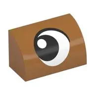 BRICK 1X2, OUTSIDE HALF BOW, NO. 46