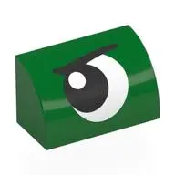 BRICK 1X2, OUTSIDE HALF BOW, NO. 52