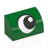 BRICK 1X2, OUTSIDE HALF BOW, NO. 50