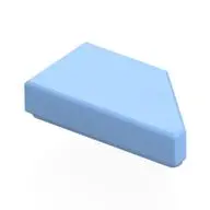 TILE 1X2, DEG. 45, CUT, LEFT