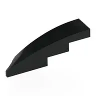 BRICK 1X4X1, HALF BOW W/ CUT, RIGHT