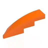 BRICK 1X4X1, HALF BOW W/ CUT, RIGHT