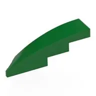 BRICK 1X4X1, HALF BOW W/ CUT, RIGHT