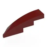BRICK 1X4X1, HALF BOW W/ CUT, RIGHT