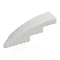 BRICK 1X4X1, HALF BOW W/ CUT, RIGHT