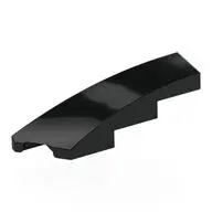 BRICK 1X4X1, HALF BOW W/ CUT, LEFT