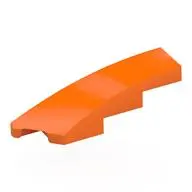 BRICK 1X4X1, HALF BOW W/ CUT, LEFT