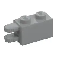 BRICK 1X2, FORK W/ FRICTION, HOR., END