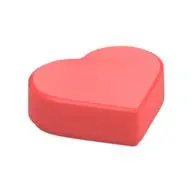 TILE 1X1, HEART, NO. 1