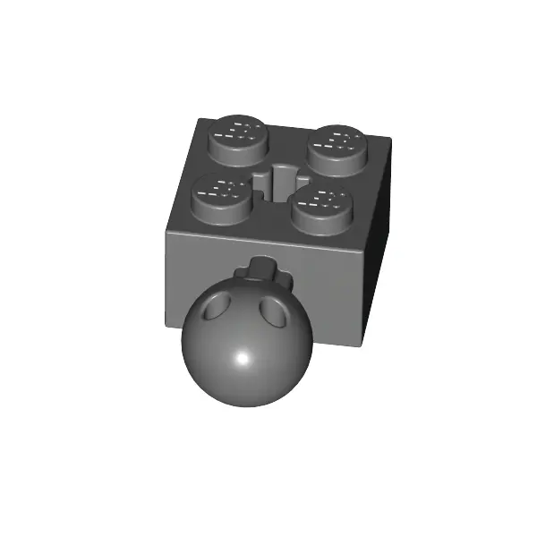 BRICK 2X2 W. BALL Ø 10.2