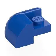BRICK,2X2X1,BOW OUTSIDE CORNER,W/ CUTOUT