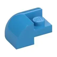 BRICK,2X2X1,BOW OUTSIDE CORNER,W/ CUTOUT