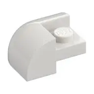 BRICK,2X2X1,BOW OUTSIDE CORNER,W/ CUTOUT