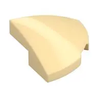 BRICK, 2X2X2/3, 1/4 SPHERE, W/ CUTOUT