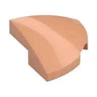 BRICK, 2X2X2/3, 1/4 SPHERE, W/ CUTOUT
