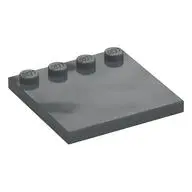 PLATE 4X4 W. 4 KNOBS