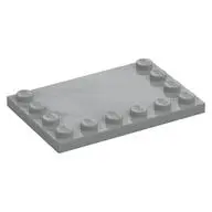 PLATE 4X6 W. 12 KNOBS