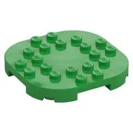 PLATE, 6X6X2/3, CIRCLE, W/ REDUCED KNOBS