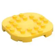 PLATE, 6X6X2/3, CIRCLE, W/ REDUCED KNOBS