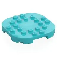 PLATE, 6X6X2/3, CIRCLE, W/ REDUCED KNOBS