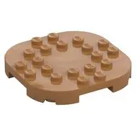 PLATE, 6X6X2/3, CIRCLE, W/ REDUCED KNOBS