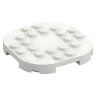 PLATE, 6X6X2/3, CIRCLE, W/ REDUCED KNOBS