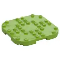PLATE, 8X8X2/3, CIRCLE, W/ REDUCED KNOBS