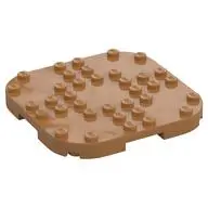 PLATE, 8X8X2/3, CIRCLE, W/ REDUCED KNOBS