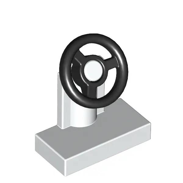 CONSOL W/ST WHEEL WH/BLA