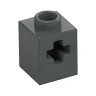 BRICK 1X1, W/ CROSS HOLE