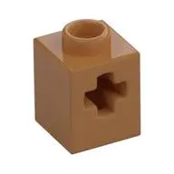 BRICK 1X1, W/ CROSS HOLE