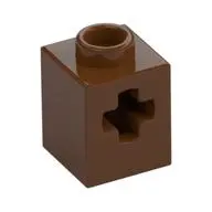 BRICK 1X1, W/ CROSS HOLE     