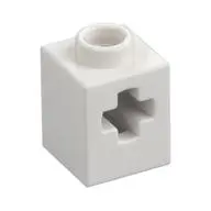 BRICK 1X1, W/ CROSS HOLE