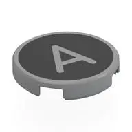 FLAT TILE 2X2, ROUND, NO. 1200