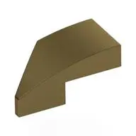 RIGHT PLATE 1X2, W/ BOW, 45 DEG., NO. 1
