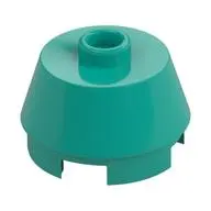 2X2 ROUND,SLOPE BRICK W. KNOB