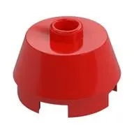 2X2 ROUND,SLOPE BRICK W. KNOB