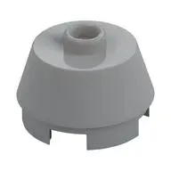 2X2 ROUND,SLOPE BRICK W. KNOB