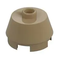 2X2 ROUND,SLOPE BRICK W. KNOB