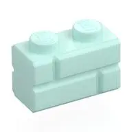 Profile brick 1x2 single gro.
