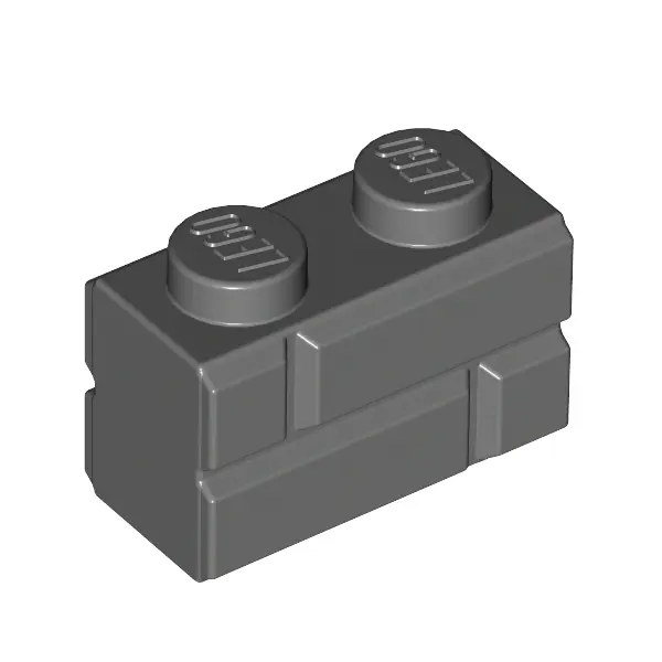 Profile brick 1x2 single gro.