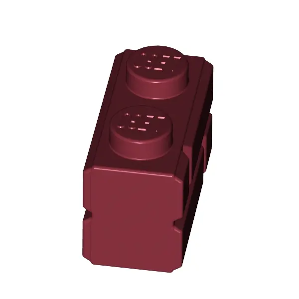 Profile brick 1x2 single gro.