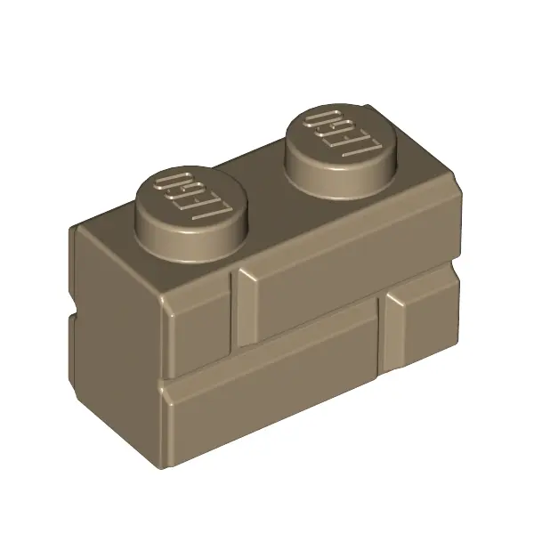 Profile brick 1x2 single gro.